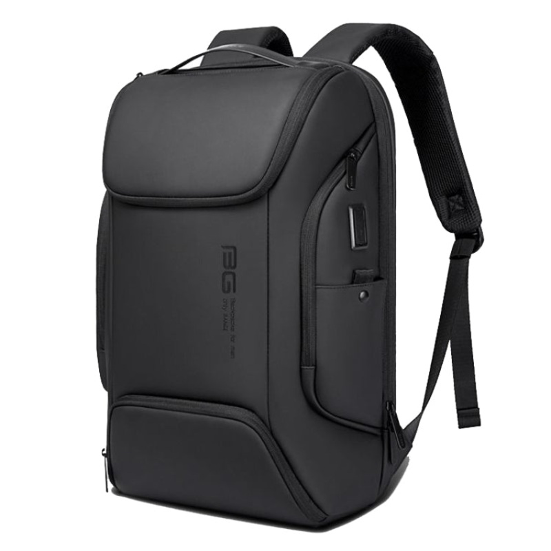 Men Shoulders Bag Business Waterproof Backpack (Black)