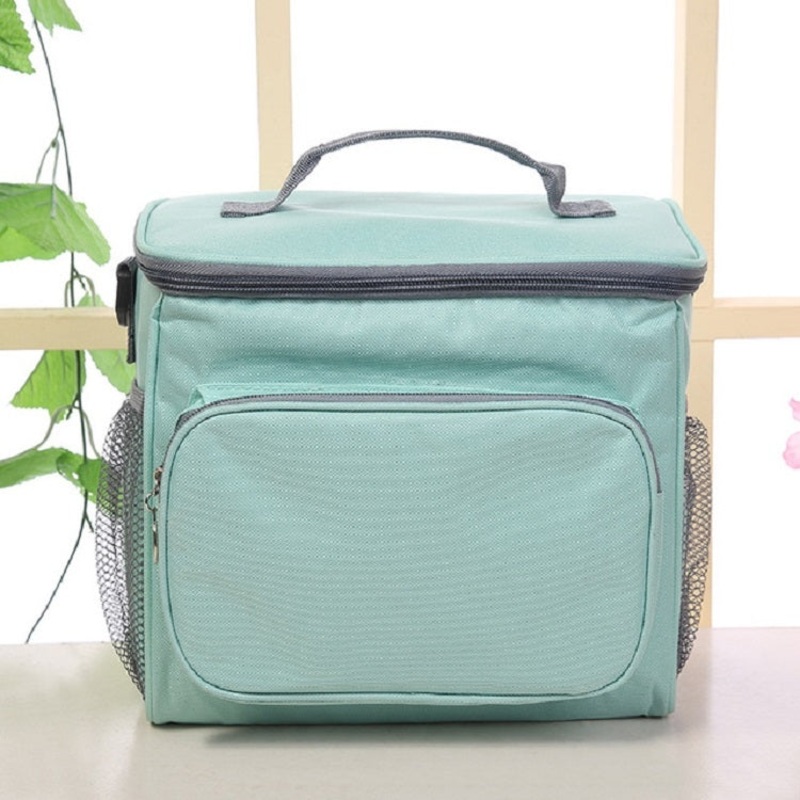 Portable Ice Pack Oxford Cloth Insulated Lunch Bag (Blue)