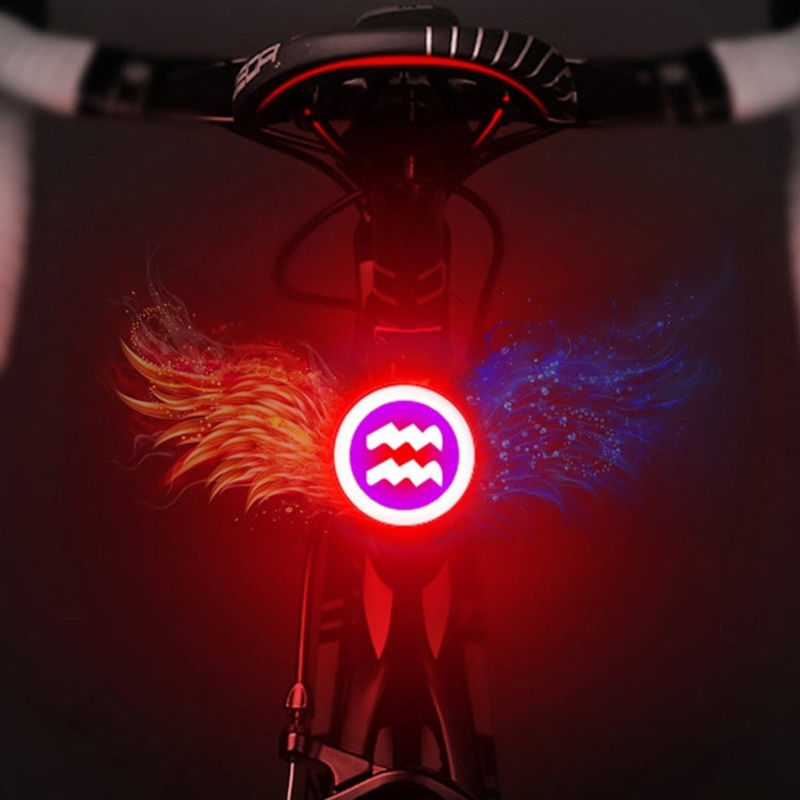 Usb Charging Riding Light Safety Warning Lamp Rear Light (Red Blue)