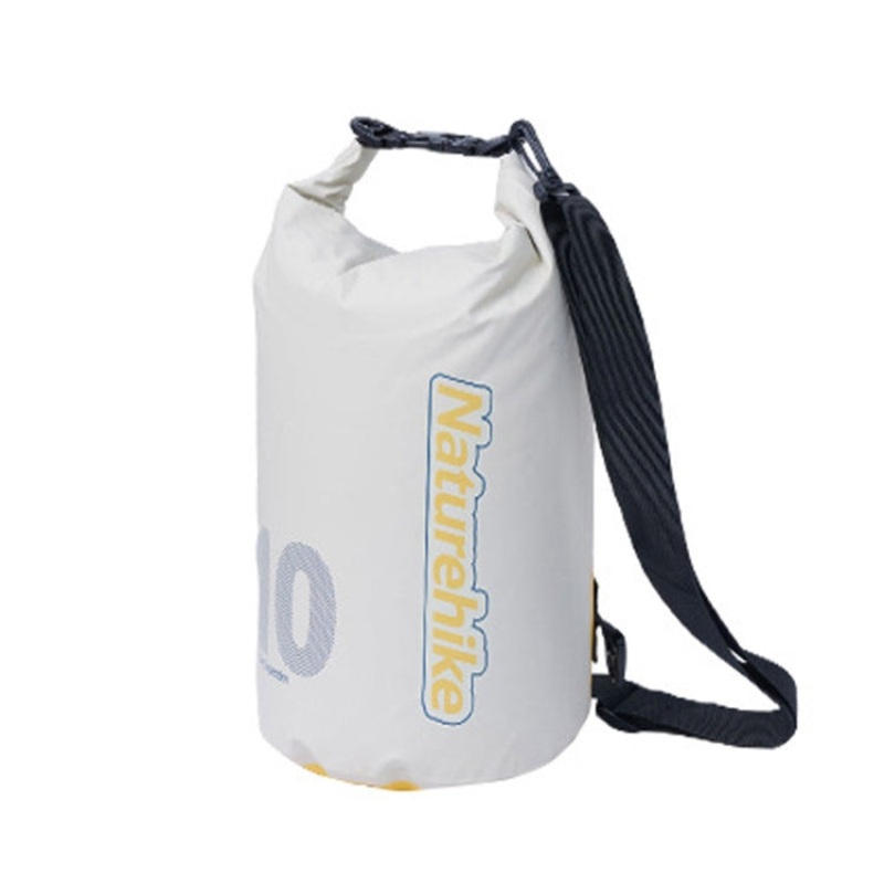 Waterproof Rafting Bag Dry Wet Separate Shoulder Outdoor Swimming Pack (10L White)