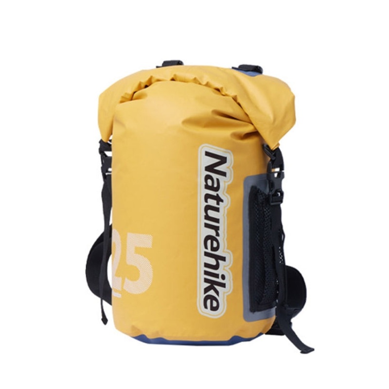 Waterproof Rafting Dry Wet Separate Shoulder Bag Outdoor Swimming Pack (25L Yellow)