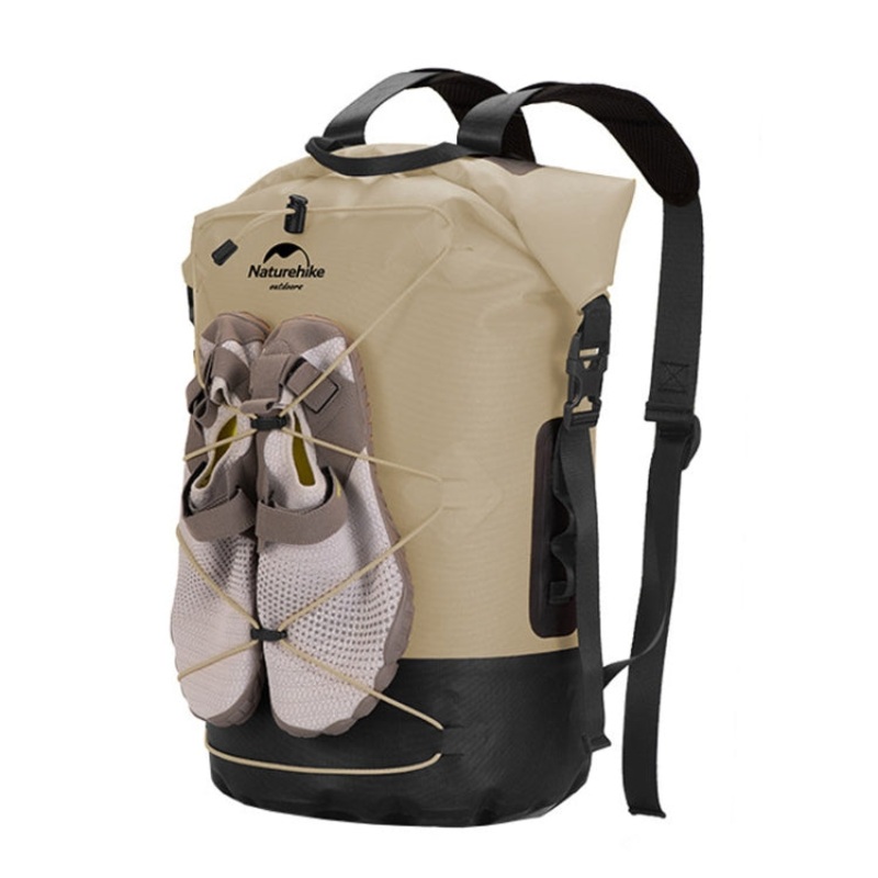 Waterproof Wet Dry Bag for Outdoor Seaside Diving Swimming Rafting Equipment (Khaki 20L)