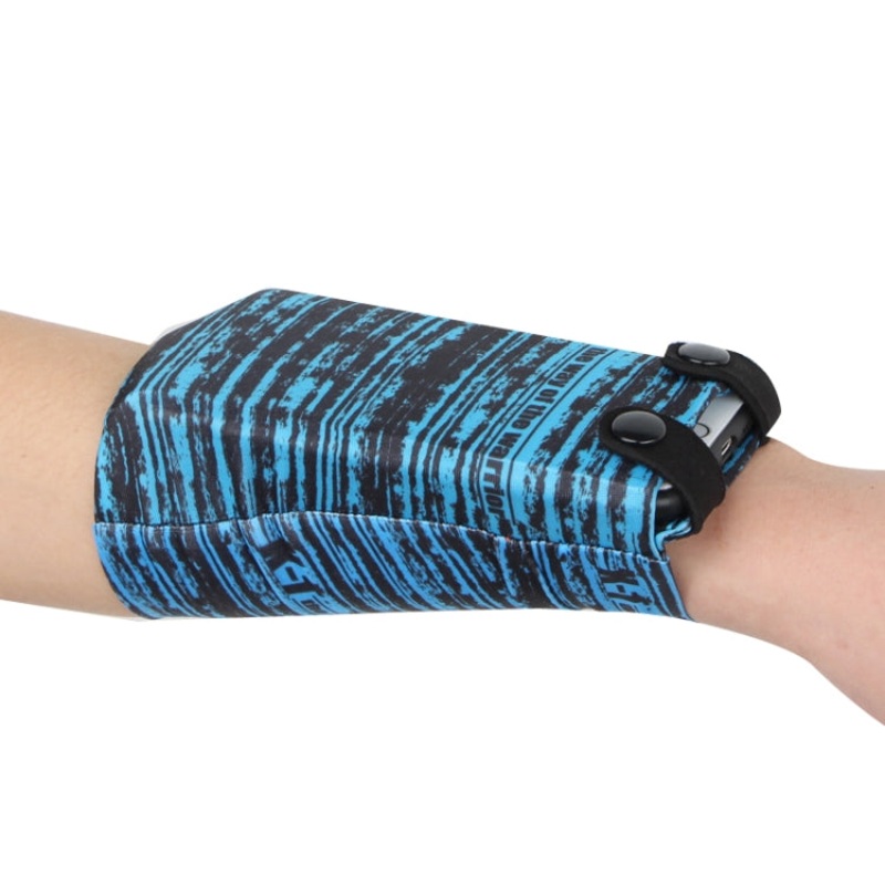 7 Inch Mobile Phone Outdoor Sports Wrist Bag Elastic Close-fitting Mini Arm Bag(Blue)