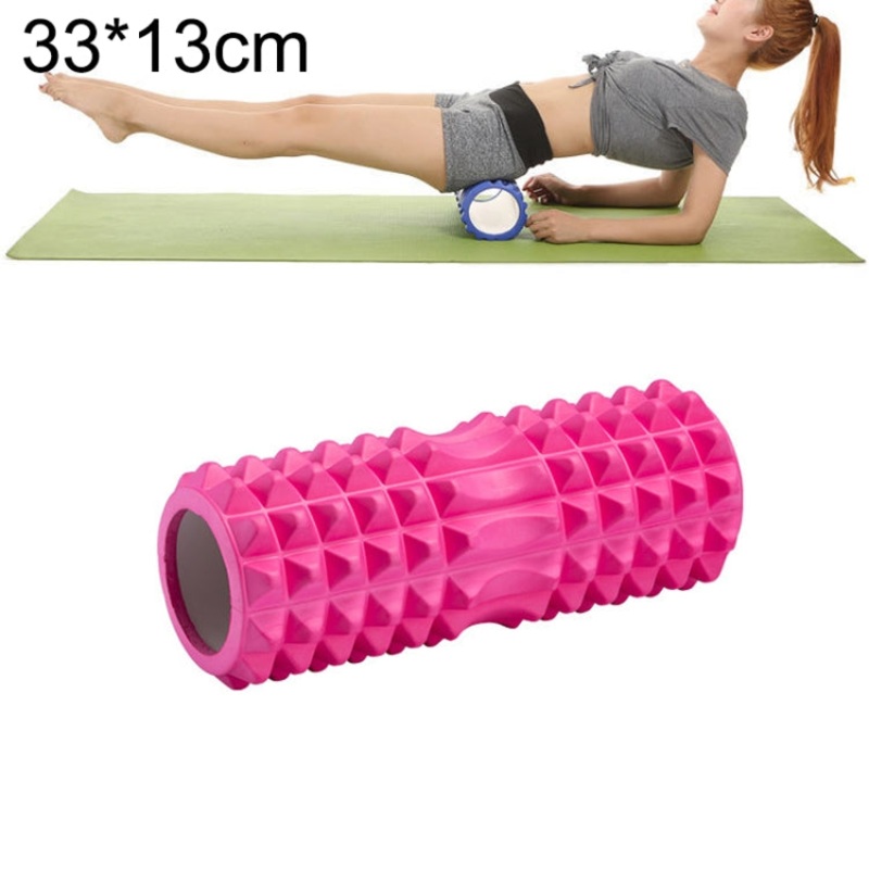 Yoga Pilates Fitness EVA Roller Muscle Relaxation Massage (Pink) 33cm x 13cm