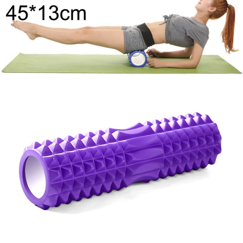 Yoga Pilates Fitness EVA Roller Muscle Relaxation Massage (Purple, 45cm x 13cm)