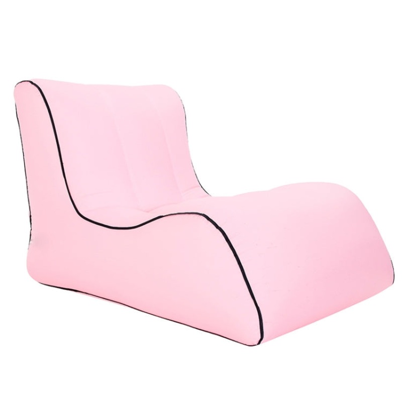 Foldable Portable Inflatable Sofa Single Outdoor Inflatable Seat (Pink)