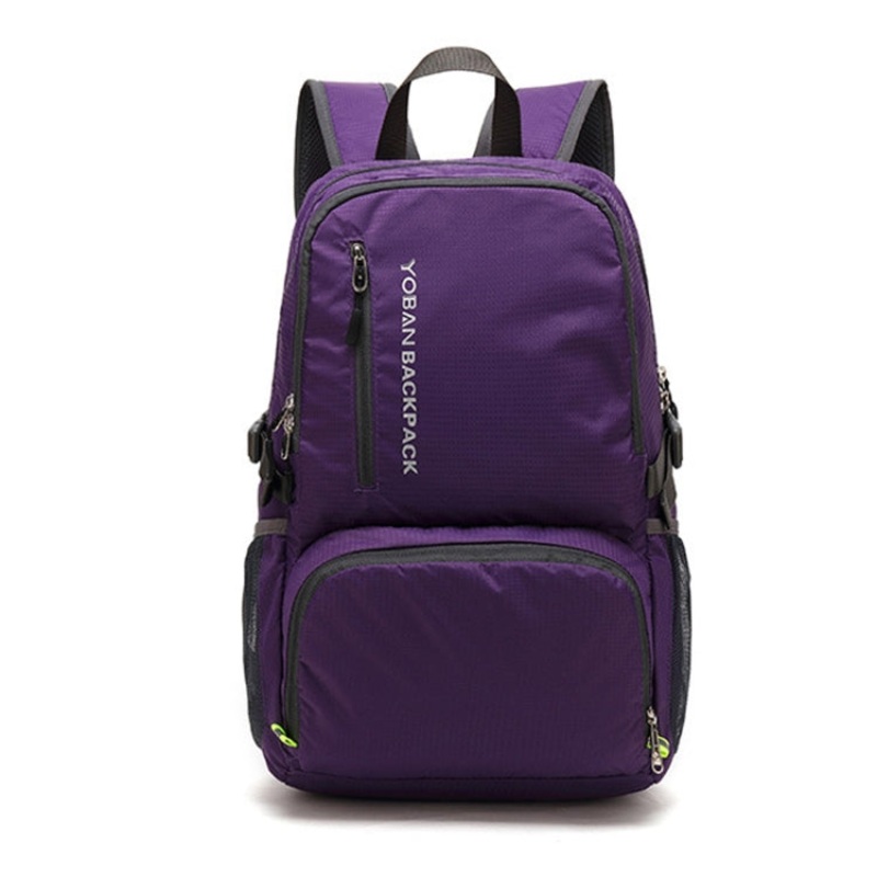 Lightweight Outdoor Sports Folding Backpack Waterproof Cycling Hiking Camping Travel Backpack (Purple)