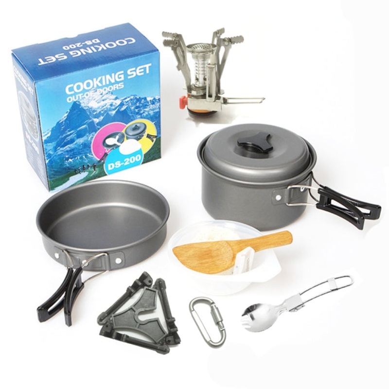 Portable Outdoor Set Boiler Head Combination Camping Pot Outdoor Cookware Set (Outdoor)