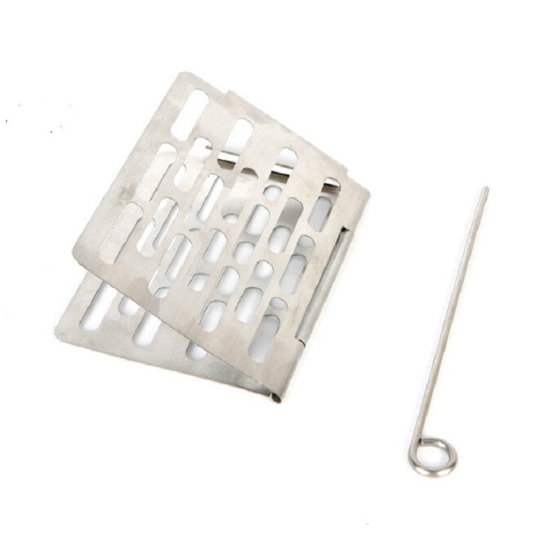 Stainless Steel Folding Barbecue Net Portable BBQ Picnic Accessories Size S (15x10.3CM)