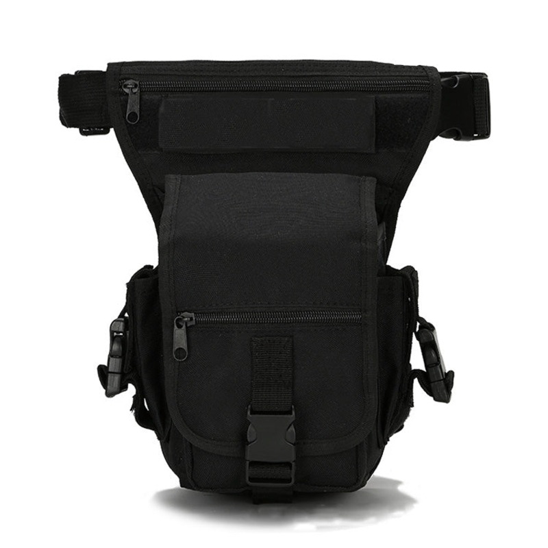 Wild Fishing Portable Waist Bag Outdoor Sports Multifunctional Leg Bag (Black)