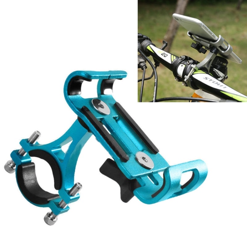 Aluminum Alloy Fixing Frame Motorcycle Bicycle Mobile Phone Holder (Blue)