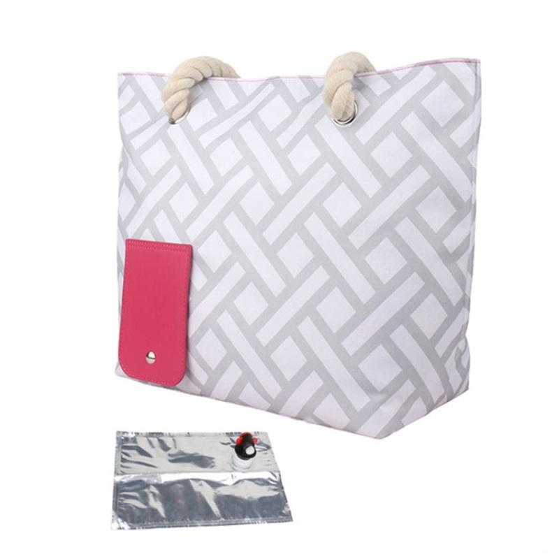 Beach Picnic Portable Wine Insulation Bag (Gray)