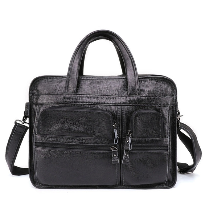 Casual Men Singer-shoulder Messenger Briefcase 15.6 Inch Business Handbag Black (15.6 inch)