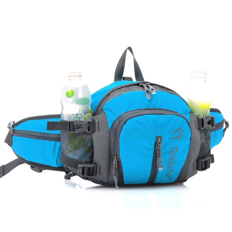 Multi-Function Outdoor Waist Bag Hiking Riding Kettle Bag Travel SLR Camera Bag (Sky Blue)
