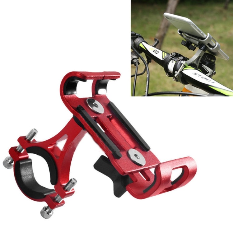 Universal Non-Rotatable Aluminum Alloy Fixing Frame Mobile Phone Holder (Red)
