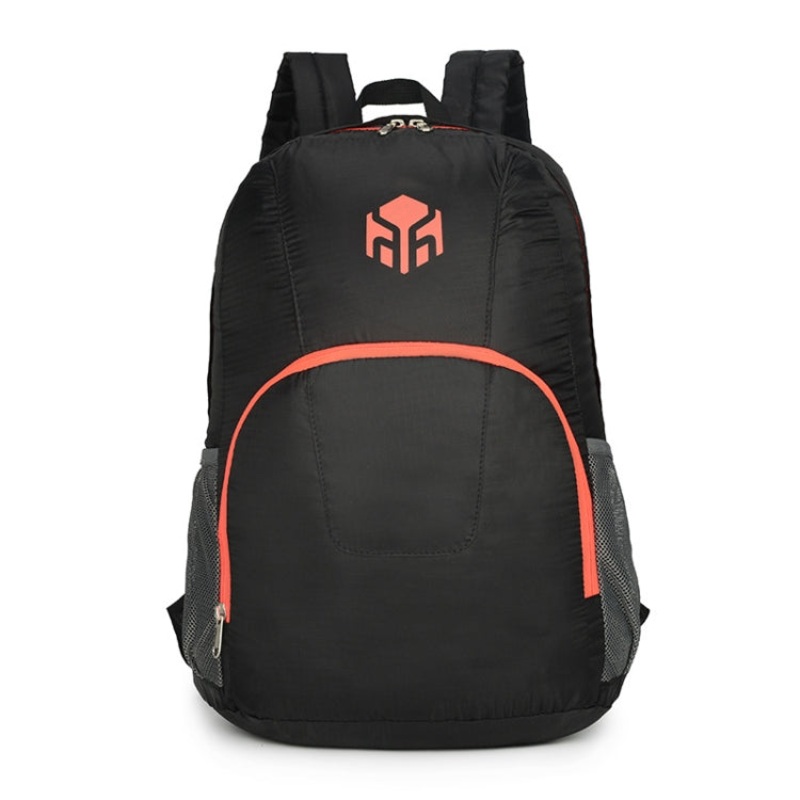 Waterproof Outdoor Lightweight Folding Backpack for Cycling and Travel (Black)
