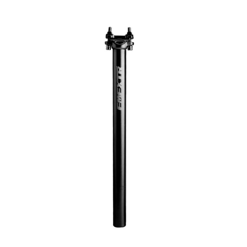 FMFXTR Bicycle Extended Saddle Seat Tube Double Nail Straight Tube, Specification: 27.2mm(Black)
