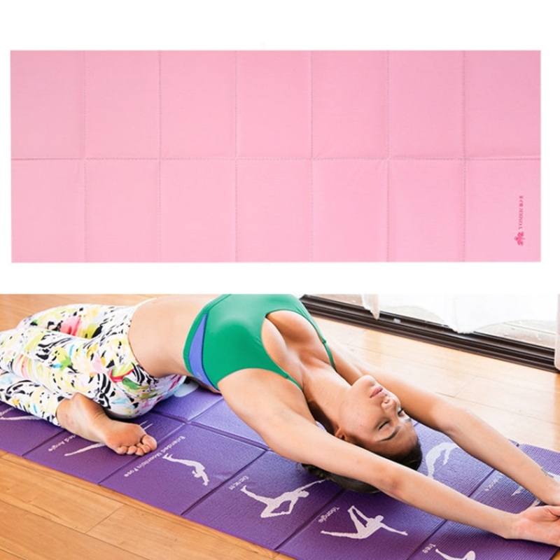 Portable Travel Thick Fold Yoga Mat 2mm Pink (YM15C)