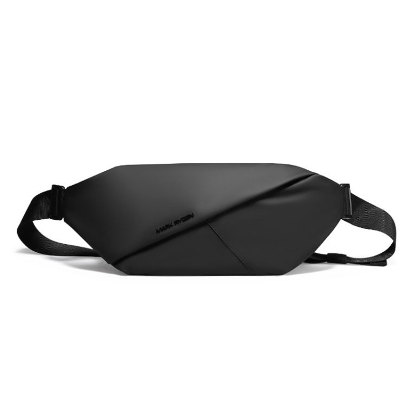 Small Chest Bag Men Casual Sports Messenger Bag Shoulder Bag Elegant Black (7786)