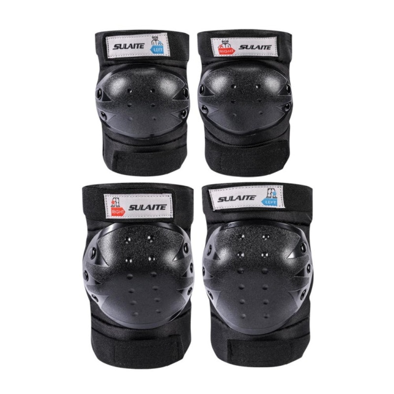 SULAITE 4 In 1 Outdoor Sports Knee Pads + Elbow Pads Set Off-Road Sports Protective Gear, Specification: One Size