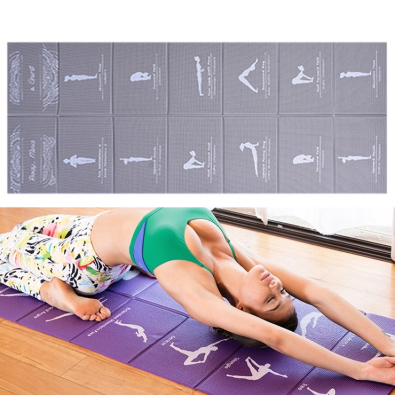 Travel Thick Fold Yoga Pad Nnap Mat, 5mm (Gray)