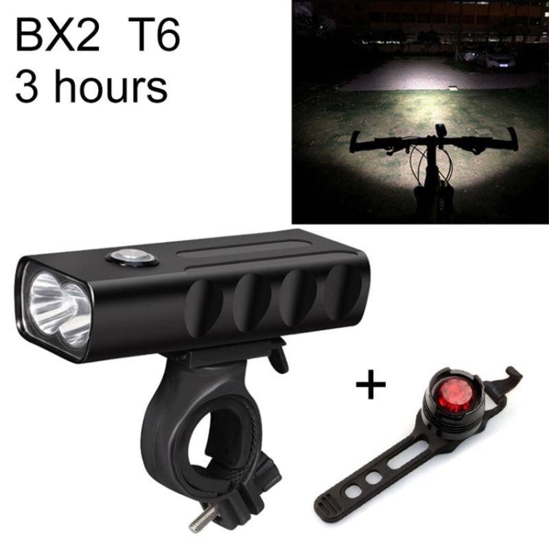 USB Charging Bicycle Light Front Handlebar LED Light (3 Hours, T6+Gem Lamp)
