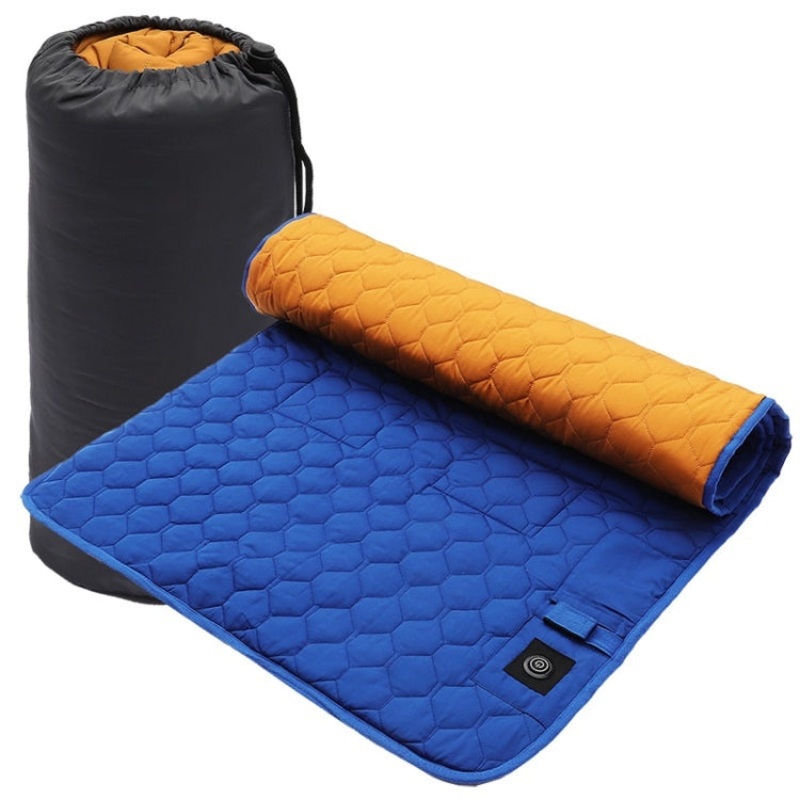 Winter USB Rechargeable Smart Seven Zone Heating Anti-cold Sleeping Bag Pad (Blue Orange)
