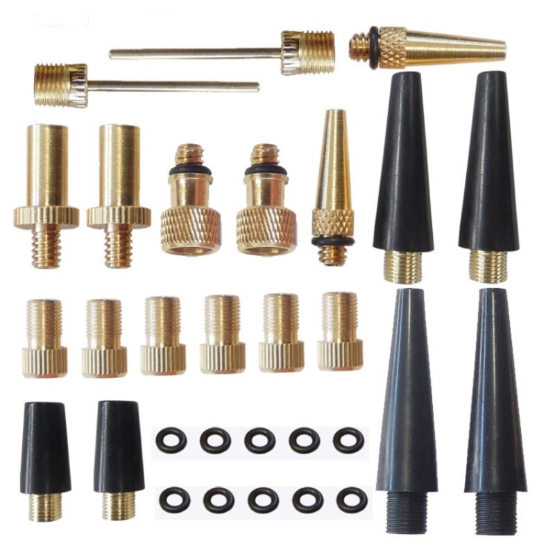 30 in 1 Inflator Adapter French US UK Mouth Inflation Needle Adapter (One Size)