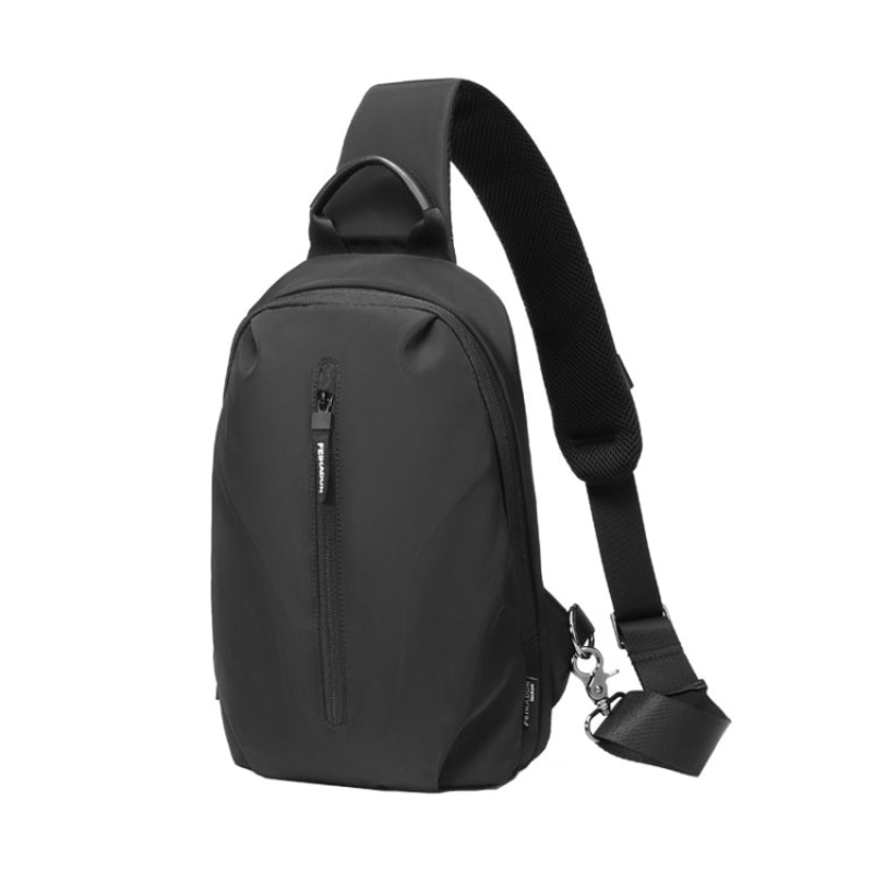 Adjustable Chest Bag for Men with Glasses Hang Belt (Black)