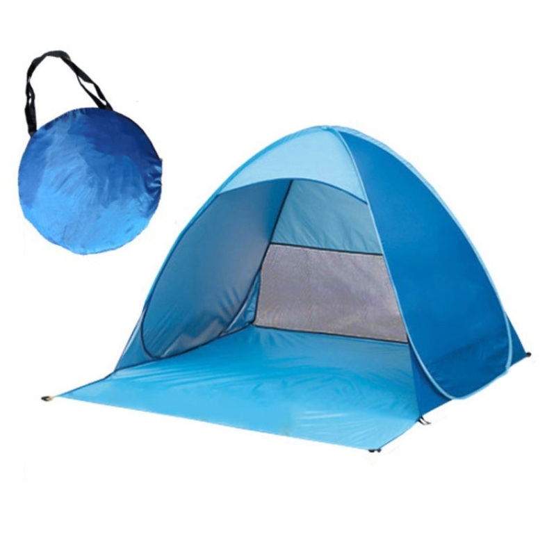 Automatic Instant Pop Up Beach Tent Portable Blue Large (150x165x110cm)
