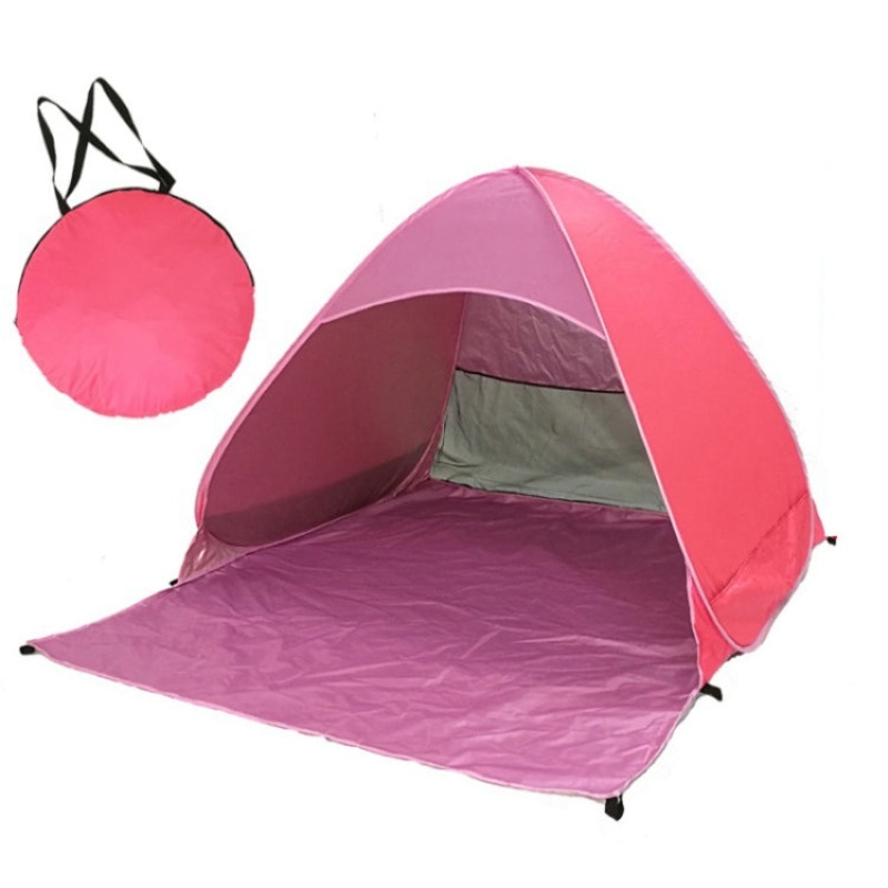 Automatic Instant Pop Up Beach Tent Portable Tent | Pink (150x165x110cm)