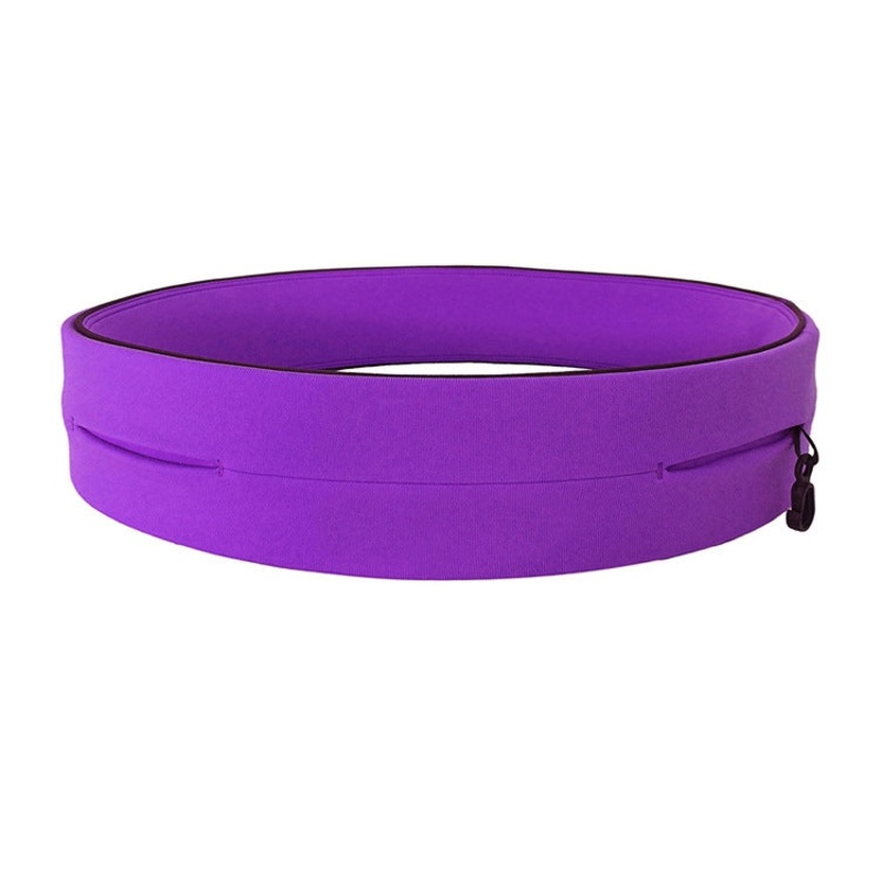 Invisible Running Waist Bag Outdoor Sport Mobile Phone Bag (Purple) Size: L
