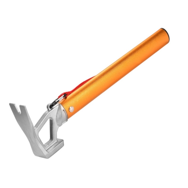 Multifunctional Tent Ground Nail Hammer for Outdoor Camping (Orange)