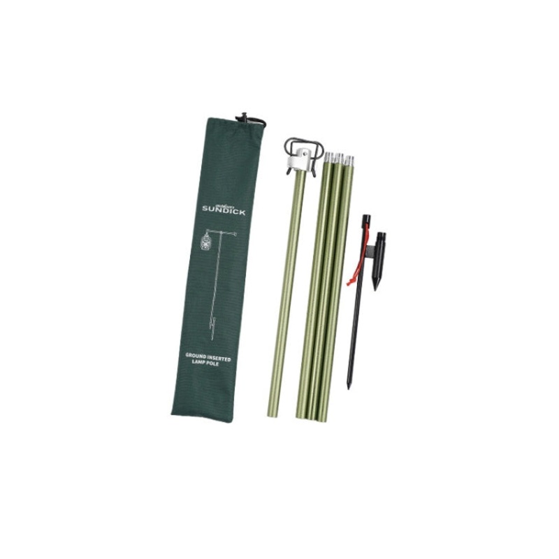 Outdoor Camping Telescopic Double Hook Folding Light Stand (Green)