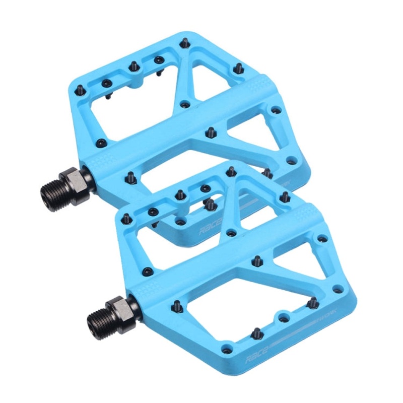 RACEWORK RK66 Mountain Bike Nylon Fiber Pedals(Blue)