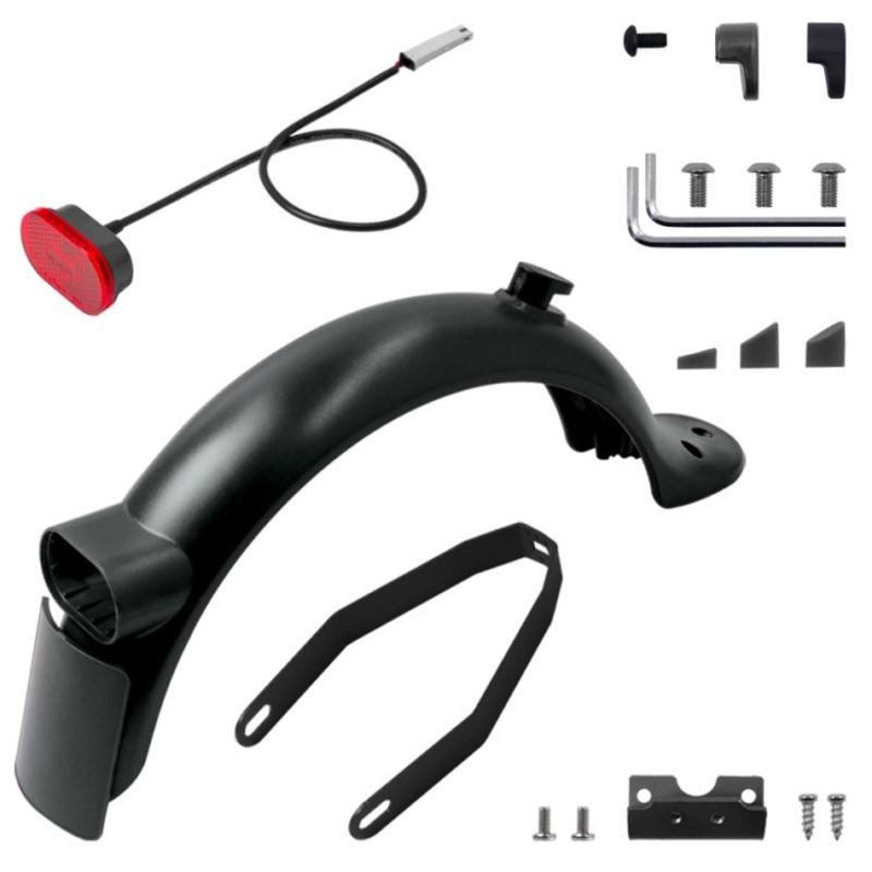 X0130 Electric Scooter Rear Fenders Bracket Tail Light Screw Cap Tool Set For Xiaomi Mijia M365 Pro 2(Black Suit)
