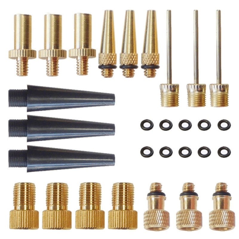 29 in 1 Inflator Adapter French Mouth US UK Inflation Needle Adapter (Multiple Sizes)