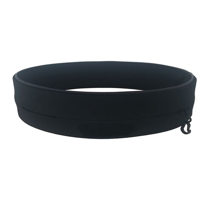 Invisible Running Waist Bag Outdoor Sport Mobile Phone Bag (Black) Size: S