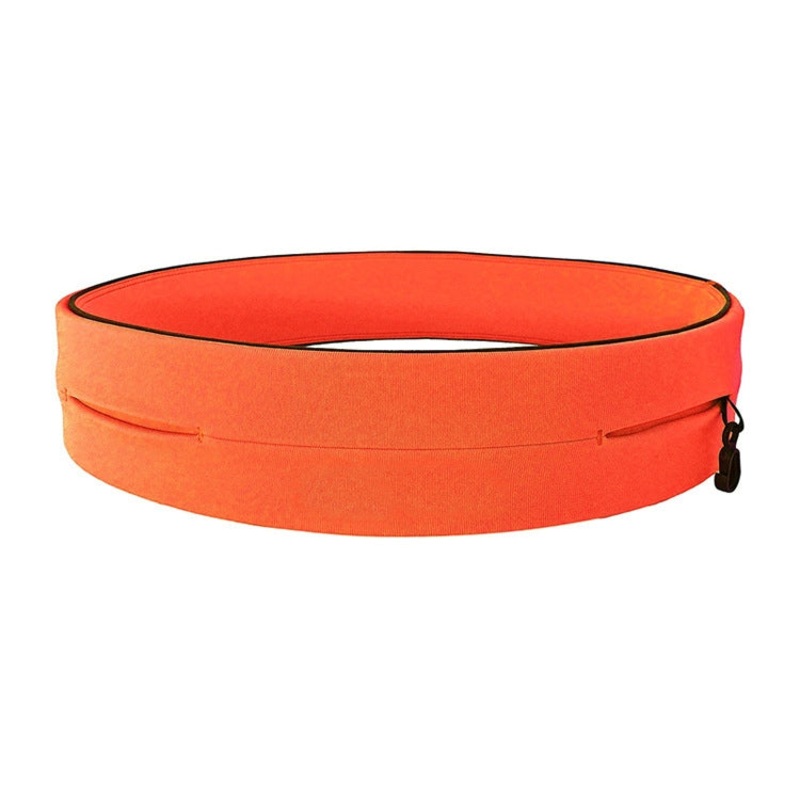 Invisible Running Waist Bag Outdoor Sport Mobile Phone Bag L Orange (size: L)