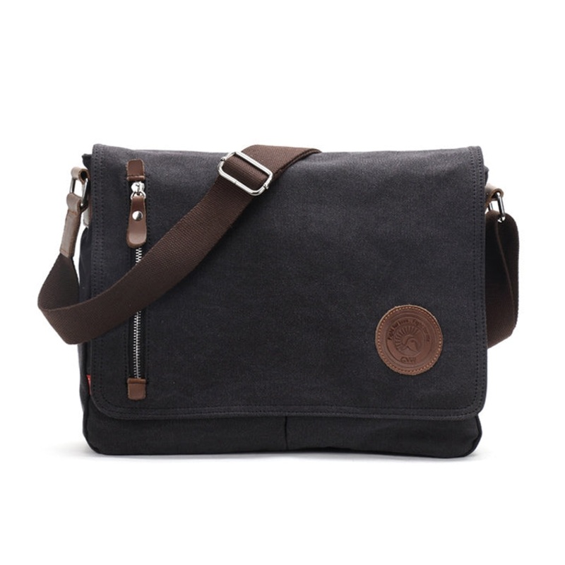 Men Casual Canvas Shoulder Messenger Bagwrite in Spanish: Bolso Mensajero Casual de Lona para Hombre