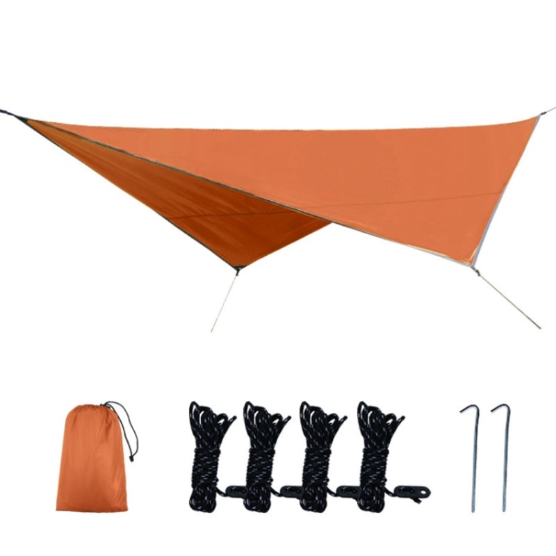 Multifunctional Camping Sunshade Waterproof and Moisture-Proof Mat Ultra-Light Sky (Orange) 320 x 250cm