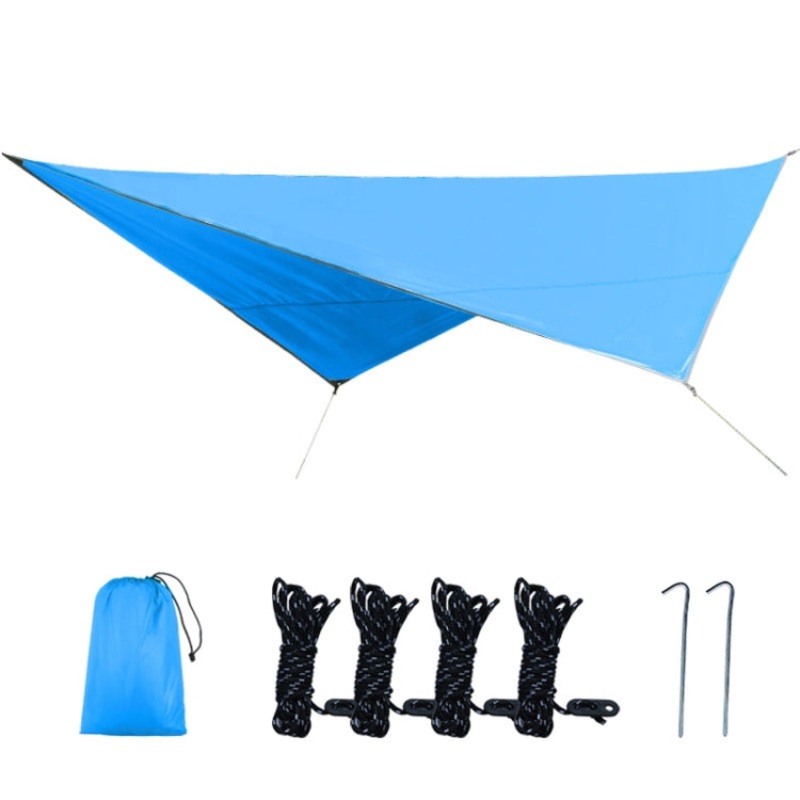 Outdoor Camping Sunshade Waterproof and Moisture-proof Floor Mat Ultra-light Canopy 320 x 250cm (Sky Blue)