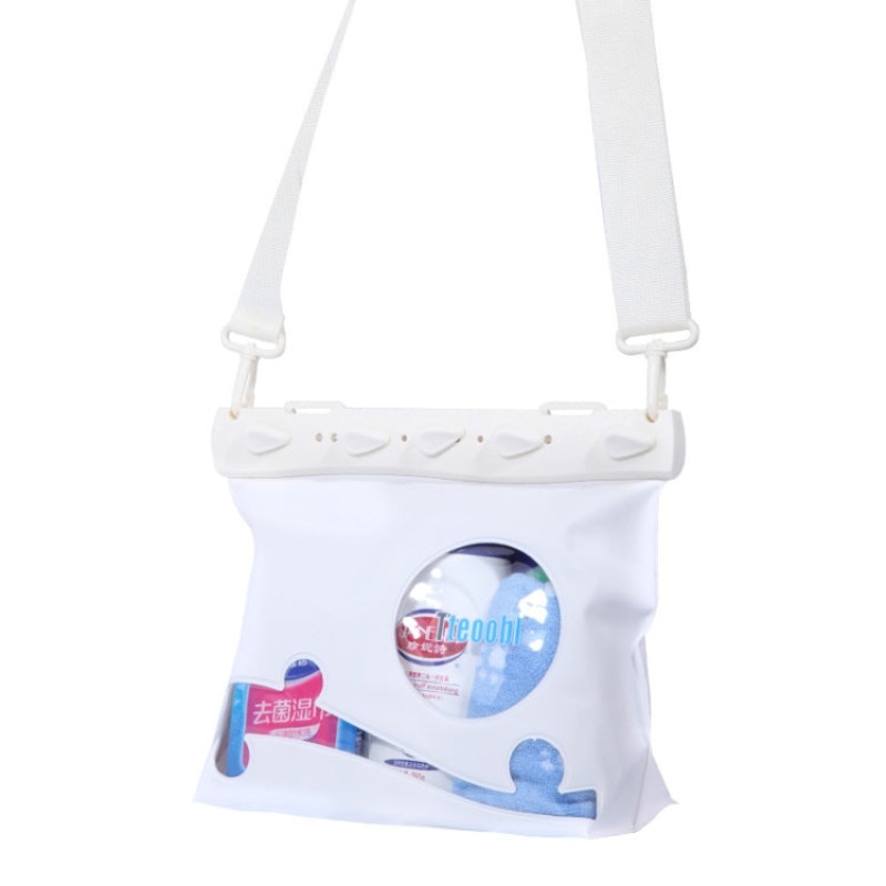 Waterproof One-Shoulder Crossbody Diving Bag Drifting Bag Large White