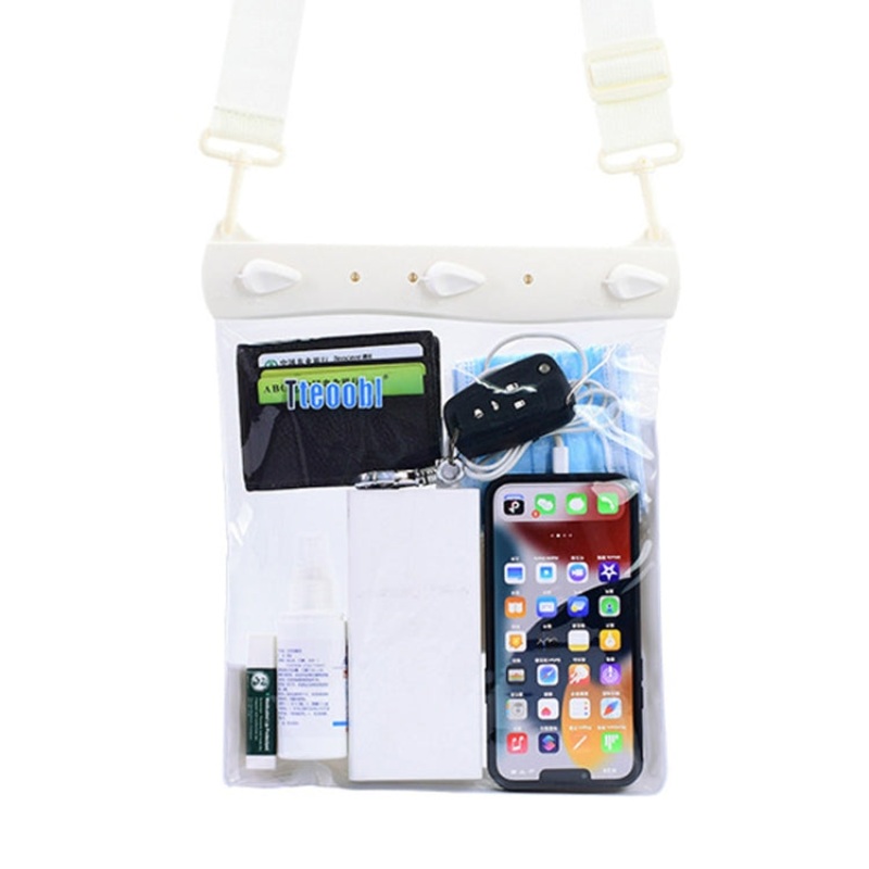Waterproof Sundries Storage Shoulder Messenger Bag White (One Size)