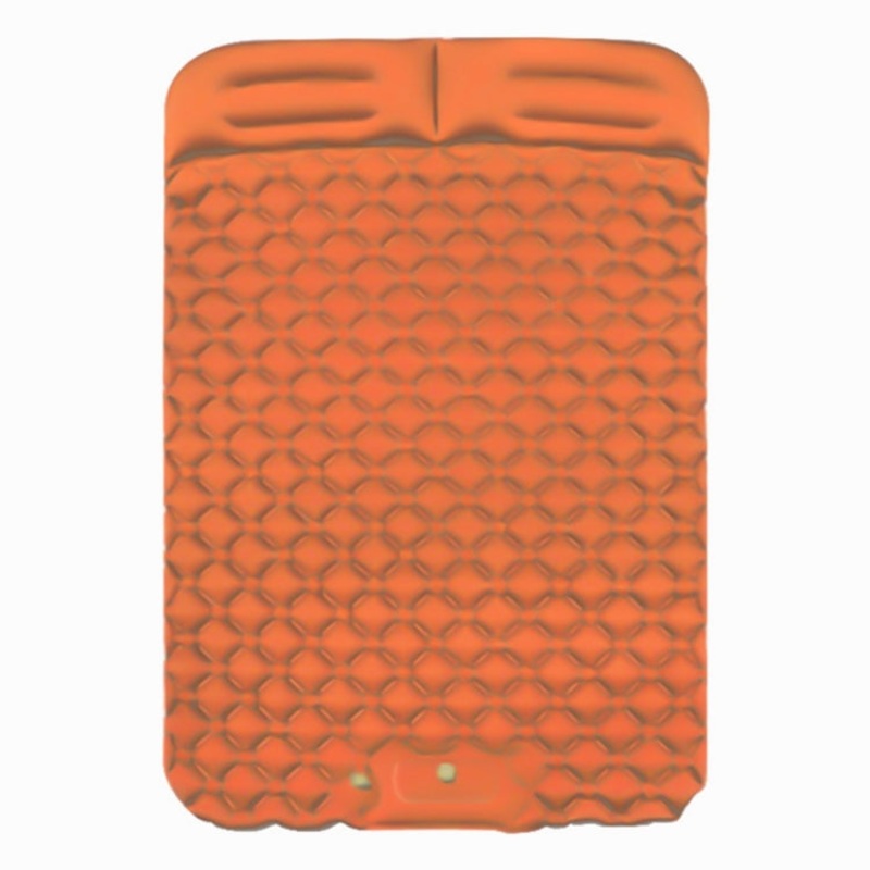Outdoor Camping Foot-Step Automatic Inflatable Cushion Double Bed (Orange)