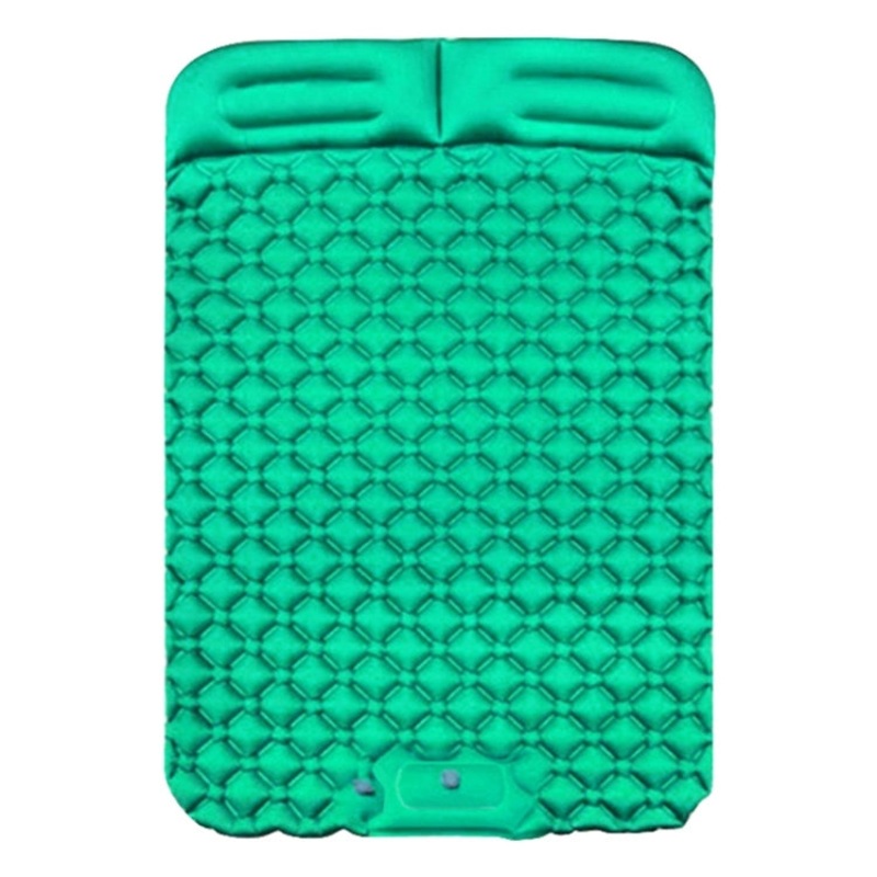 Outdoor Camping Foot-step Automatic Inflatable Cushion Portable TPU Inflatable Double Bed (Emerald)