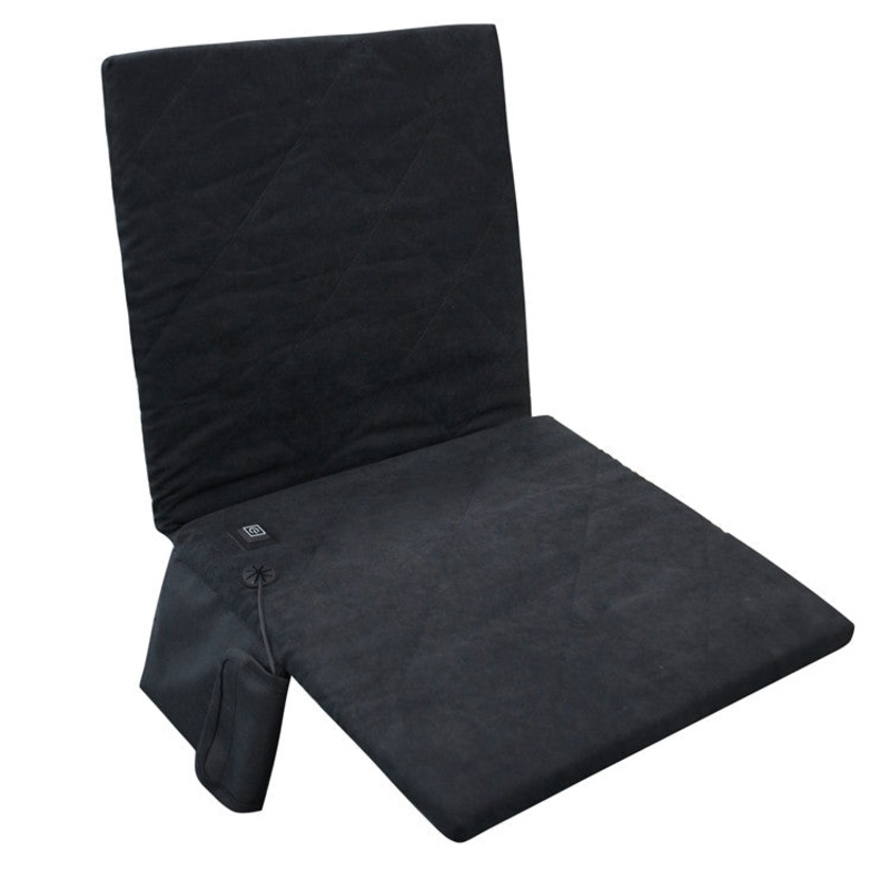 Outdoor Winter Camping Warm USB Heating Cushions With Backrest (Black)