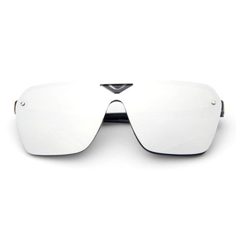 Retro Fashion Sunglasses Men and Women Coloured Lense Sun Glasses(White Mercury)