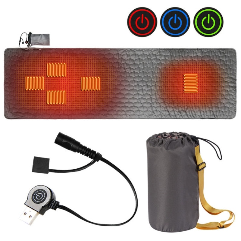 Winter Outdoor Camping Smart Portable Heating Sleeping Pad - Gray