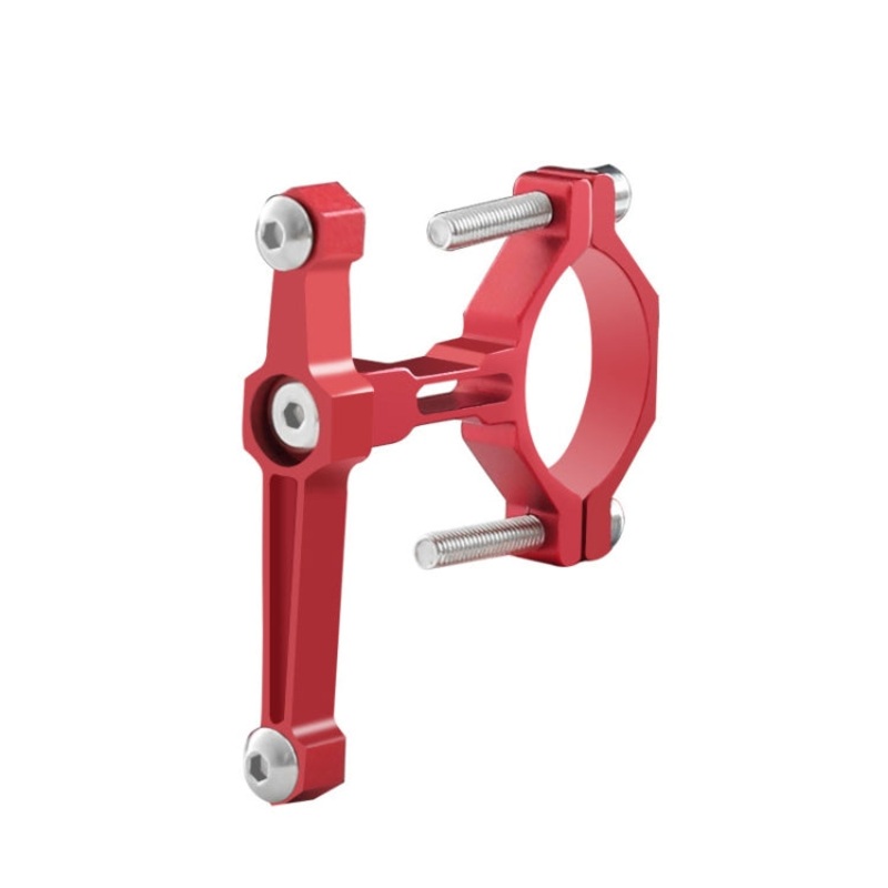 Adjustable Aluminum Alloy Bicycle Bottle Cage Conversion Seat (Red)